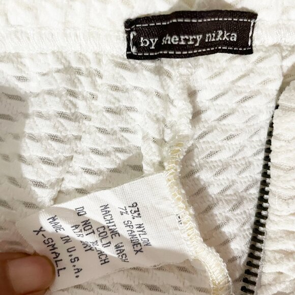 Vintage Sherry Nikka Leisure Couture White Summer Pants & Top Set EUC - Picture 7 of 11